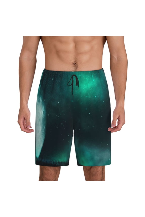 Witch House On The Hill Men's Short Pajama Pants, Pj Shorts, Lounge Comfort Shorts-Small