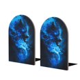 thumbnail image 1 of Naloa Wolf 2 Pcs Bookend Large Capacity Office Book Ends for Home Office Library School Study Decoration, 1 of 8