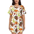 thumbnail image 1 of Naloa Women's Short-Sleeved Pajama Set, Loungewear, Summer pajamas, Breathable Cozy - Large, 1 of 9