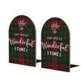 thumbnail image 1 of Naloa Wonderful Time Christmas 2 Pcs Bookend Large Capacity Office Book Ends for Home Office Library School Study Decoration, 1 of 8