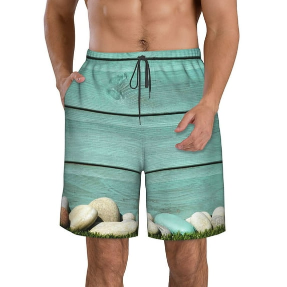 Naloa Wood Grain Men's Beach Shorts, Surfing shorts, Swim trunks, Quick Dry Swim Trunks for Surfing Beach Fun - 3X-Large