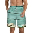 thumbnail image 1 of Naloa Wood Grain Men's Beach Shorts, Surfing shorts, Swim trunks, Quick Dry Swim Trunks for Surfing Beach Fun - Medium, 1 of 9