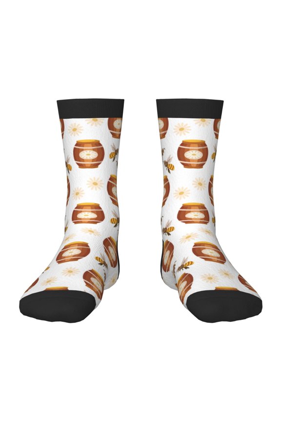 Wooden Barrels With Honey Kids Socks Unisex Kids and Toddlers' Crew Socks, ,1 Pairs