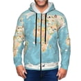 thumbnail image 1 of Naloa World Map With Animals 1 Men’s Hoodies, Zip up Hoodie, Sweatshirts,Hoodies for Men Sizes S-3XL-Medium, 1 of 5