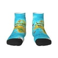 thumbnail image 1 of Naloa World Map With Animals Landmarks Ankle Socks for Women Non Slip Socks No Show Socks Classic Low Cut Casual Socks Casual Socks, 1 of 7