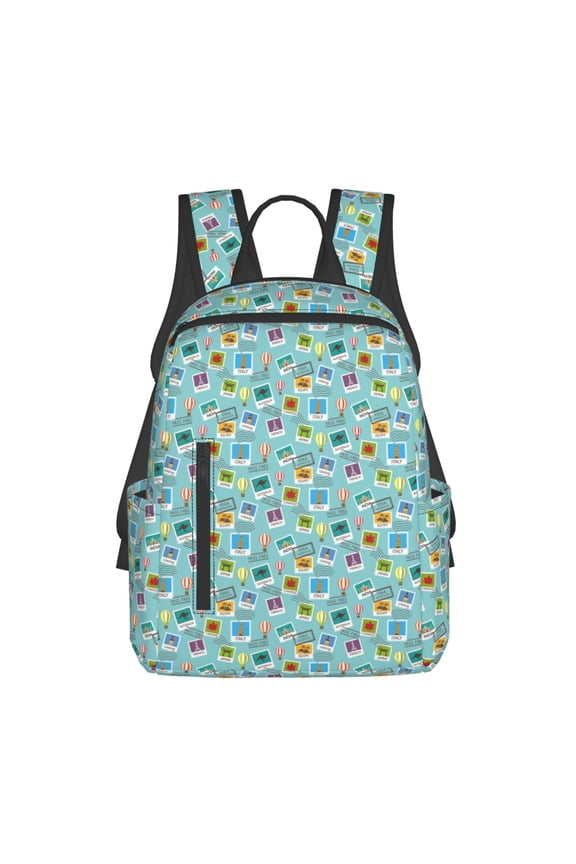 World Travel1 Print Lightweight DayBackpack Suitable for school, work, shopping, travel, etc.