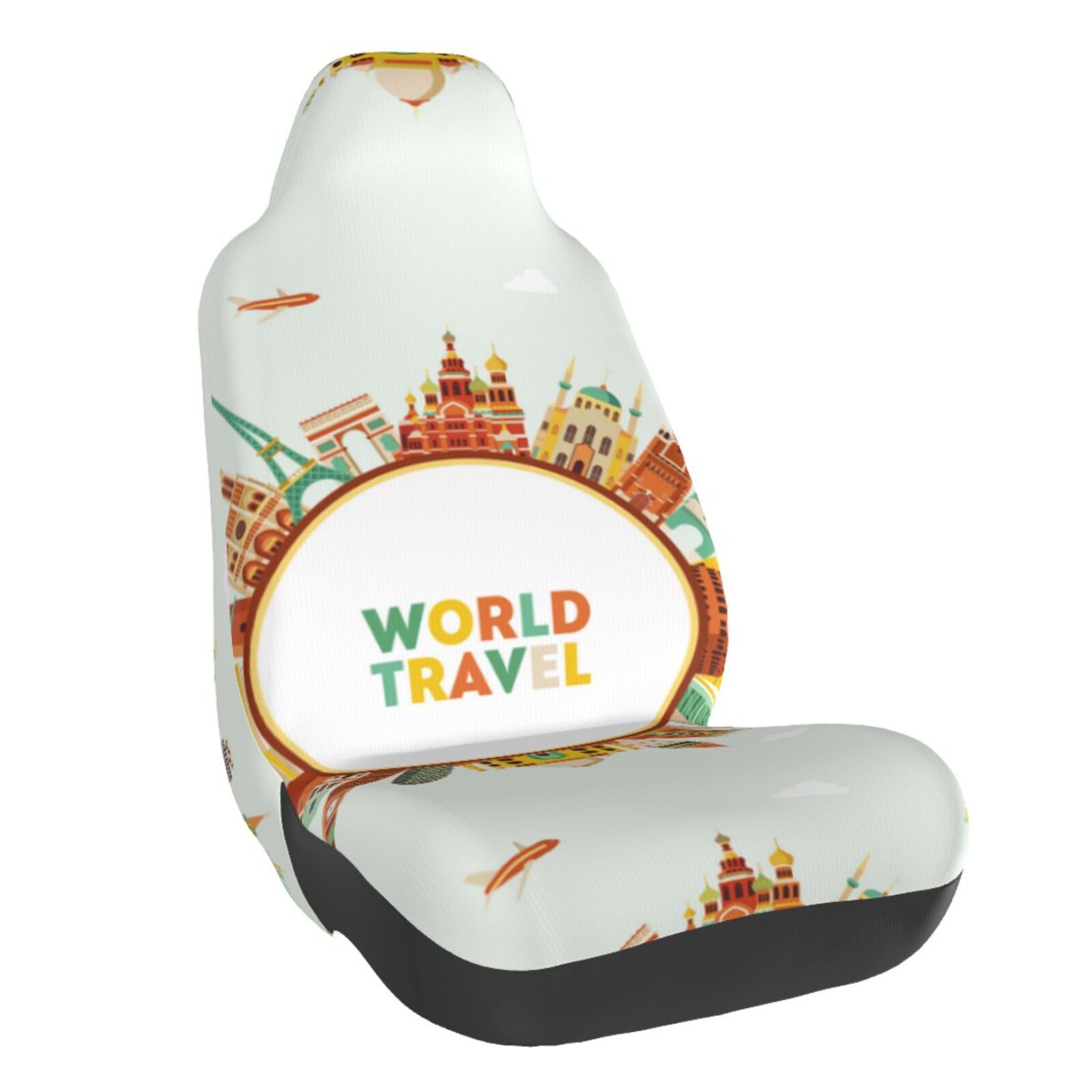 Naloa World Travel3 Car Seat Covers Universal Front Seat Coves for Car Accessories ,Padded Car Covers for Automotive, SUV, Truck, and Van