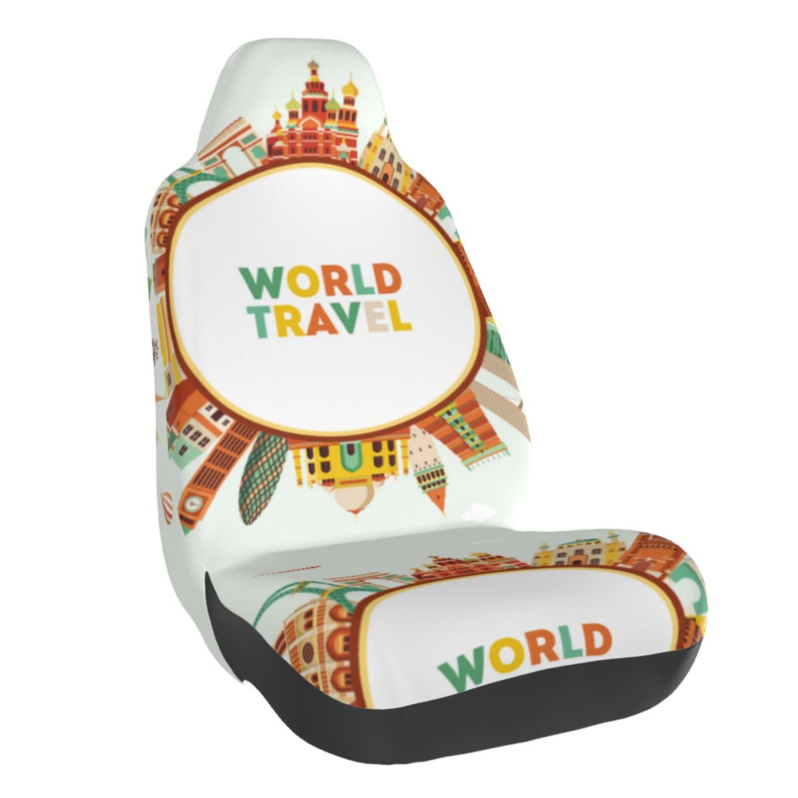 Naloa World Travel3 Car Seat Covers Universal Front Seat Coves for Car Accessories ,Padded Car Covers for Automotive, SUV, Truck, and Van