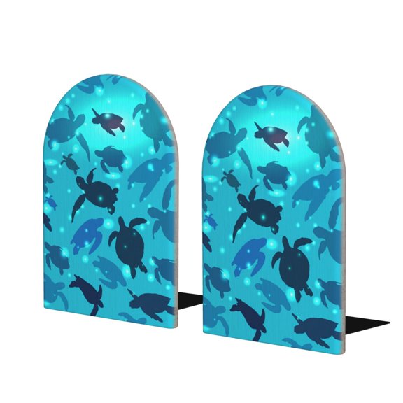 Naloa World Turtle Day 2 Pcs Bookend Large Capacity Office Book Ends for Home Office Library School Study Decoration