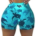 thumbnail image 1 of Naloa World Turtle Day Biker Shorts for Women Seamless Scrunch Short Women’s Yoga Shorts for Gym Running Sport Shorts - Medium, 1 of 9