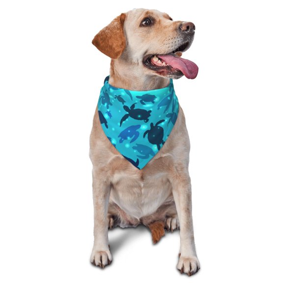Naloa World Turtle Day Dog Bandanas 1PC Washable Triangle Dog Scarfs Premium Durable Fabric, for Small Medium Large Dogs and Cats