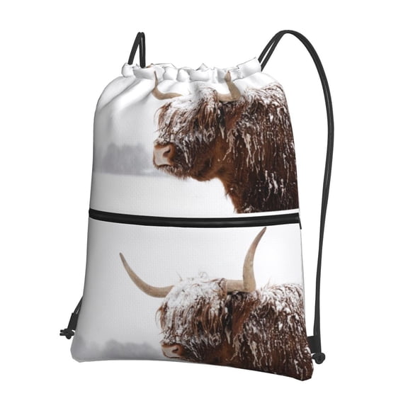 Naloa Yak Drawstring Backpack String Bag Cinch Water Resistant for Gym Shopping Sport Yoga