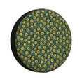 thumbnail image 1 of Naloa Yellow Floral PVC Leather Spare Tire Wheel Cover Spare Tire Cover, for Car Truck SUV Camper Trailer Universal Fit(14-17in)-16 inch, 1 of 6