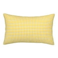 thumbnail image 1 of Naloa Yellow Gingham Pillowcase, Throw Pillowcase, Wrinkle-Free, Stain-Resistant with Hidden Zipper for Bedroom Sofa - 16"x24", 1 of 9