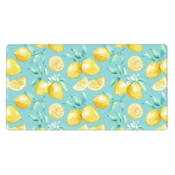 Naloa Yellow Lemon Gaming Mouse Pad Large Mouse Mat Long Extended Desk Pad Non-Slip Rubber Mice Pads Stitched Edges Thin Pad (16x29.5 Inch)