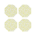 thumbnail image 1 of Naloa Yellow Lemon Leaves Leather Coasters for Drinks, Durable Drink Coasters 4 Set for Tabletop Protection, Luxurious Home Décor and Housewarming Gift ( {designName})Octagon, 1 of 6