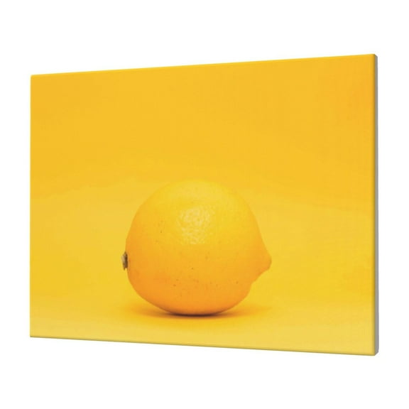 Naloa Yellow Lemon Print Canvas Picture,Wall Pictures, Modern Decorative Poster,Art Prints for Bedroom, Toilet, 40 x 30 cm, Built-in Wooden Frame