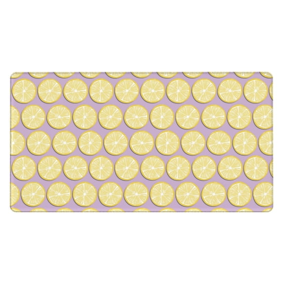 Naloa Yellow Lemon Slices Gaming Mouse Pad Large Mouse Mat Long Extended Desk Pad Non-Slip Rubber Mice Pads Stitched Edges Thin Pad (16x29.5 Inch)