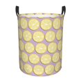 thumbnail image 1 of Naloa Yellow Lemon Slices Large Laundry Basket Waterproof Round Collapsible Storage bin with Handles for Hamper Kids Room,Toy Storage, 1 of 6