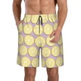 thumbnail image 1 of Naloa Yellow Lemon Slices Men's Beach Shorts, Surfing shorts, Swim trunks, Quick Dry Swim Trunks for Surfing Beach Fun - XX-Large, 1 of 9