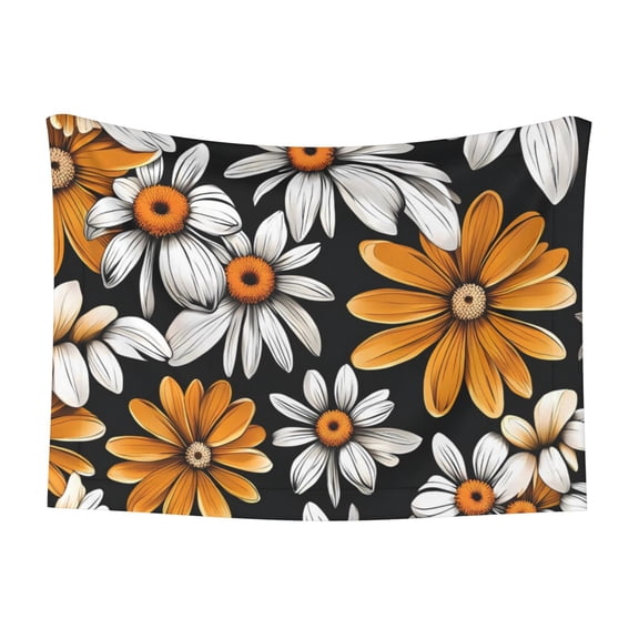 Naloa Yellow White Daisy Pattern Dog Blanket, 3 Sizes Cat Blanket for Indoor Cats Large Medium Small Dog Gifts-Small