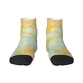 thumbnail image 1 of Naloa Yellow With Teal Marble Ankle Socks for Women Non Slip Socks No Show Socks Classic Low Cut Casual Socks Casual Socks, 1 of 7