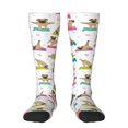 thumbnail image 1 of Naloa Yoga Dogs Poses Thigh High Socks Extra Long Stretchy Sock Women Over Knee High Opaque Stocking Daily Wear, 1 of 6