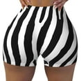 thumbnail image 1 of Naloa Zebra Biker Shorts for Women Seamless Scrunch Short Women’s Yoga Shorts for Gym Running Sport Shorts - Large, 1 of 9