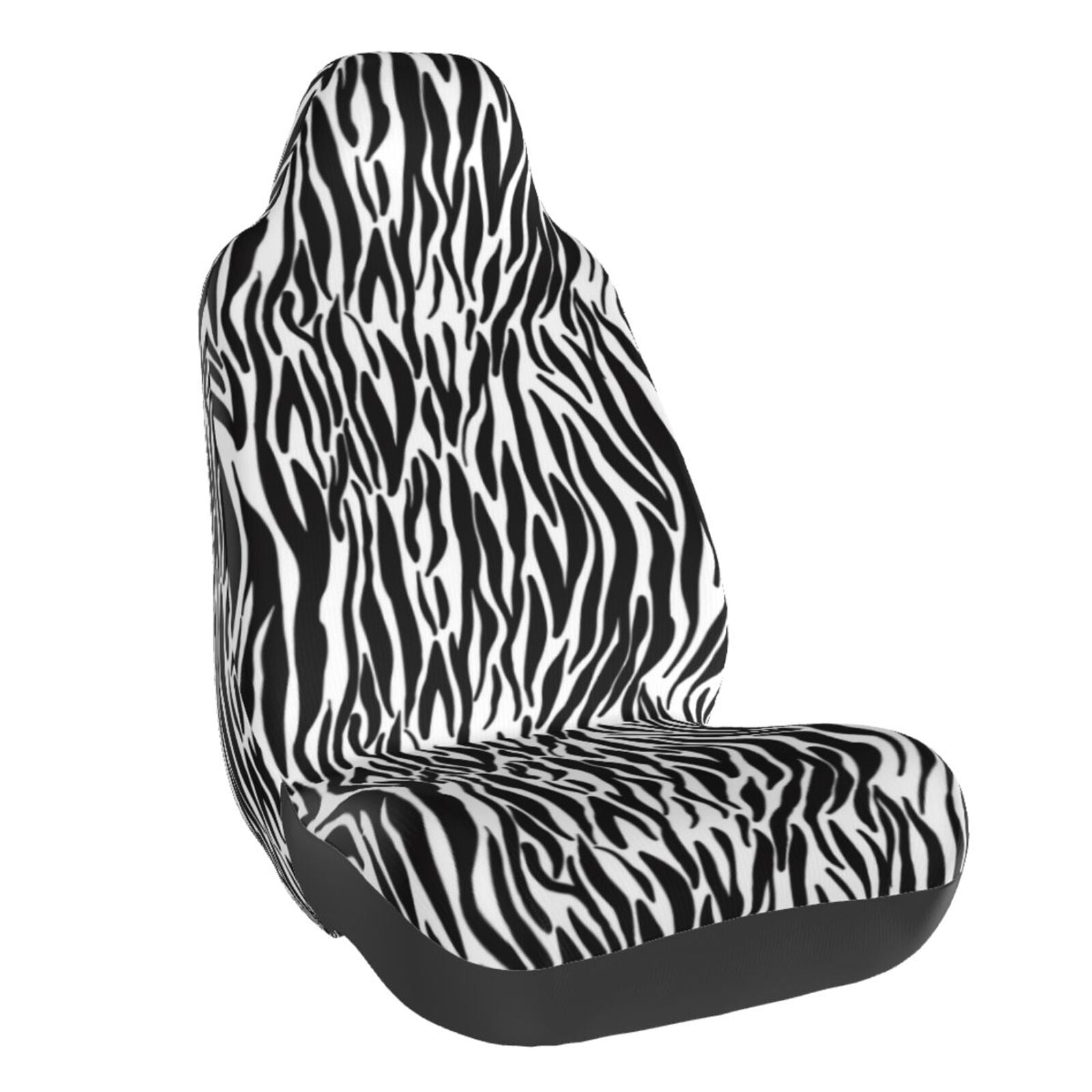Naloa Zebra Car Seat Covers Universal Front Seat Coves for Car Accessories ,Padded Car Covers for Automotive, SUV, Truck, and Van
