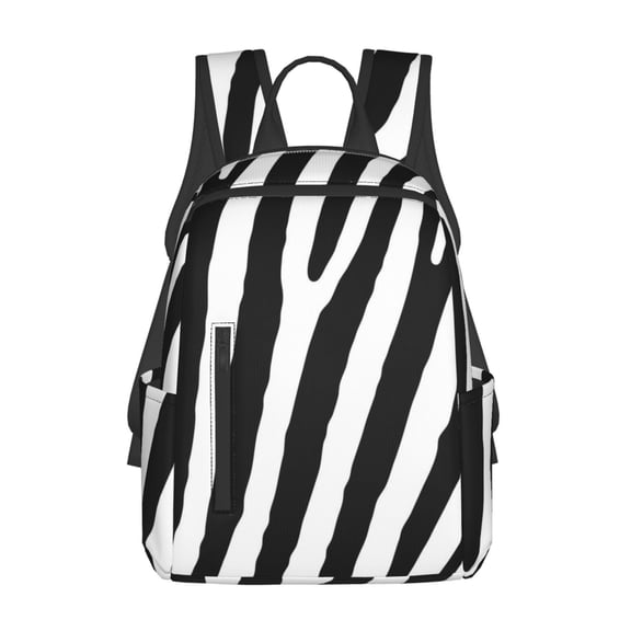 Naloa Zebra Print Lightweight DayBackpack Suitable for school, work, shopping, travel, etc.