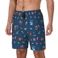 thumbnail image 1 of Naloa aniamls Pirate Print Men Swim Trunks with Compression Liner ,Board Shorts,Men's Swim Shorts with Drawstring and Elastic Waistband-Medium, 1 of 6