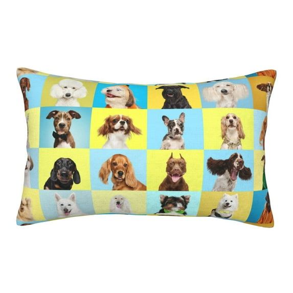 Naloa arious dog breeds Pillowcase, Cool Pillowcase, Lightweight, Breathable, Skin Friendly Pillowcase, Hidden Zipper (No pillow core)-20"x30"