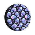 thumbnail image 1 of Naloa blue Skull flower PVC Leather Spare Tire Wheel Cover for Car Truck SUV Camper Trailer Universal Fit many size17 inch, 1 of 6