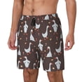 thumbnail image 1 of Naloa cartoon geese Print Men Swim Trunks with Compression Liner ,Board Shorts,Men's Swim Shorts with Drawstring and Elastic Waistband-Medium, 1 of 6