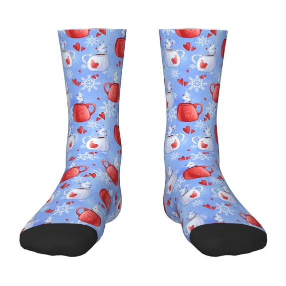 Naloa coffee love cup winter Kids Socks Unisex Kids and Toddlers' Crew Socks, ,1 Pairs
