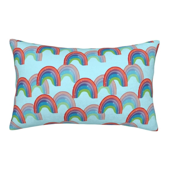 Naloa colorful rainbow Pillowcase, Cool Pillowcase, Lightweight, Breathable, Skin Friendly Pillowcase, Hidden Zipper (No pillow core)-20"x30"