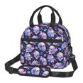 thumbnail image 1 of Naloa cool flower Skull Print Lunch Bag for Women & Men Insulated Lunch Box or Cooler Lunch Tote Bags for Work, Travel, Outdoor, 1 of 5