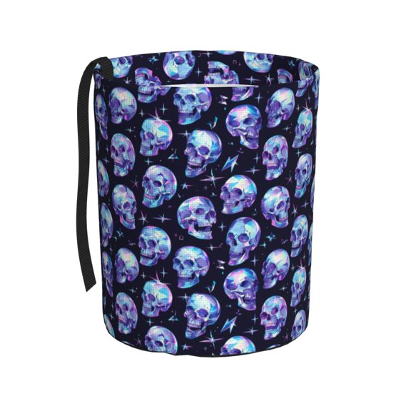 Naloa crystal Skull Car Trash Can Garbage Car Accessories Trash Can Car Waste Bin for for Driver and Passenger Any Vehicle