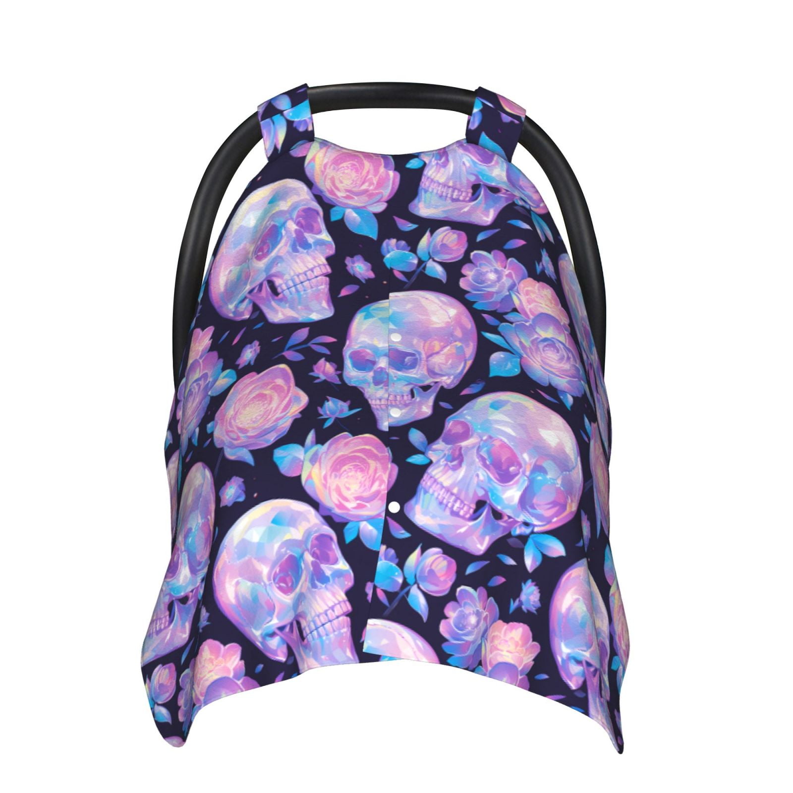 Naloa crystal Skull flower Baby Car Seat Cover, Breathable Baby Carrier Cover, Multiuse Baby Carrier Cover & Nursing Breastfeeding Cover
