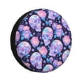 thumbnail image 1 of Naloa crystal Skull flower PVC Leather Spare Tire Wheel Cover for Car Truck SUV Camper Trailer Universal Fit many size14 inch, 1 of 6