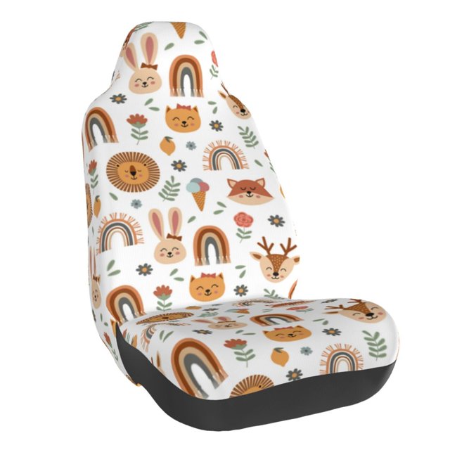 Naloa cute Rainbow Animal Car Seat Covers Universal Front Seat Coves