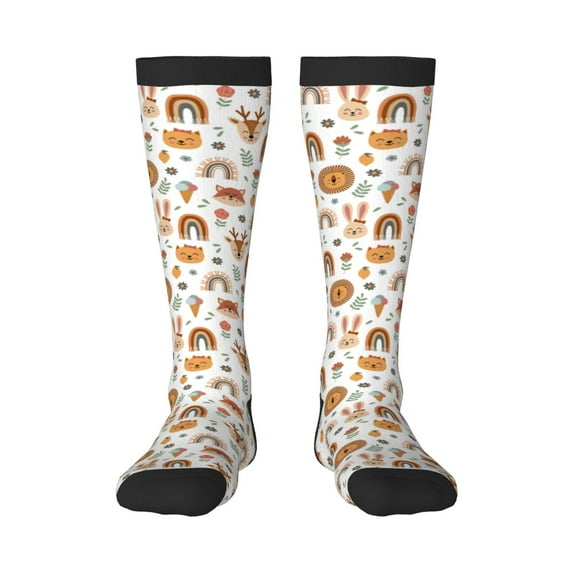 Naloa cute Rainbow Animal Knee Socks, High Socks Long Stretchy Sock Women Knee High Stocking, Long Socks for Women