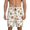 thumbnail image 1 of Naloa cute Rainbow Animal Men's Short Pajama Pants, Pj Shorts, Lounge Comfort Shorts-Medium, 1 of 6