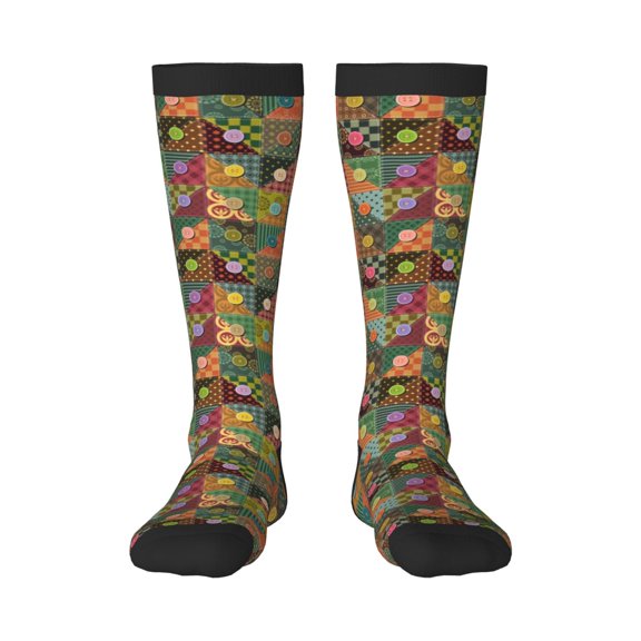 Naloa different patchwork Knee Socks, High Socks Long Stretchy Sock Women Knee High Stocking, Long Socks for Women