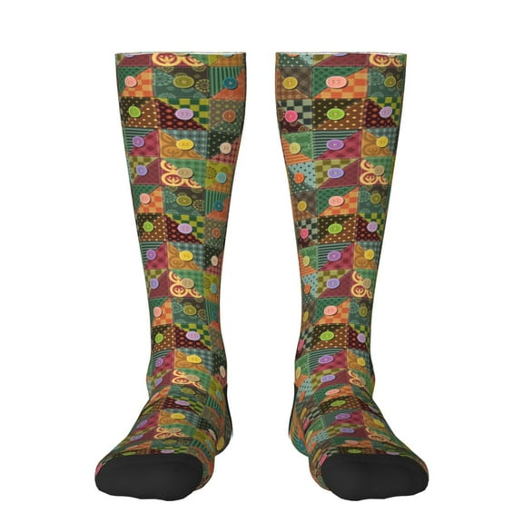 Naloa different patchwork Knee Socks, High Socks Long Stretchy Sock Women Knee High Stocking, Long Socks for Women