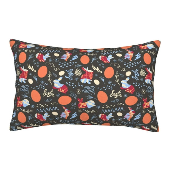 Naloa doodles and Easter Pillowcase, Cool Pillowcase, Lightweight, Breathable, Skin Friendly Pillowcase, Hidden Zipper (No pillow core)-14"x20"