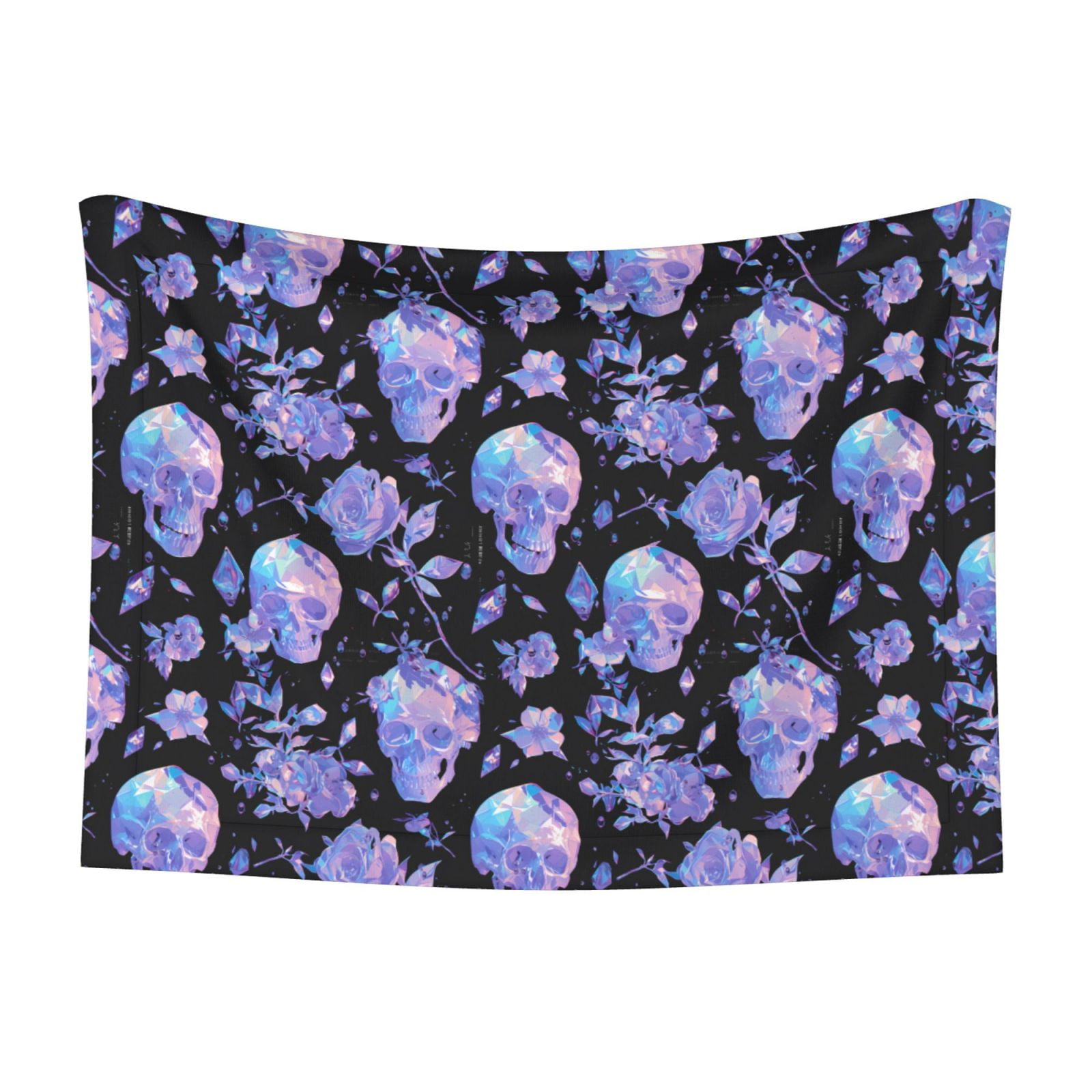 Naloa flower Skull crystal Dog Blanket, 3 Sizes Cat Blanket for Indoor Cats Large Medium Small Dog Gifts-Large