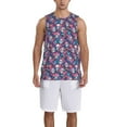 thumbnail image 1 of Naloa flower Skull leaf colorful Basketball Jersey Reversible Men's Mesh Athletic Sports Shirts Training Practice S-4XLLarge, 1 of 6