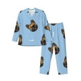 thumbnail image 1 of Naloa french Bulldog Face Men’s Pajamas Set - Long Sleeve Button Down Sleep Shirt and Pajama Bottoms Sleepwear Set-X-Large, 1 of 7