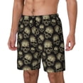 thumbnail image 1 of Naloa funny Retro Skull Print Men Swim Trunks with Compression Liner ,Board Shorts,Men's Swim Shorts with Drawstring and Elastic Waistband-XX-Large, 1 of 6